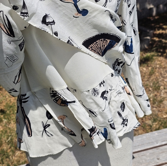 Maeve flowy white silk blouse - Picture 6 of 9